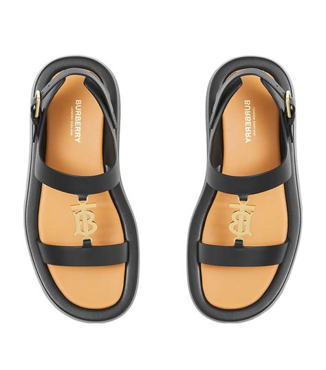 burberry black leather sandals|burberry sandals women's sale.